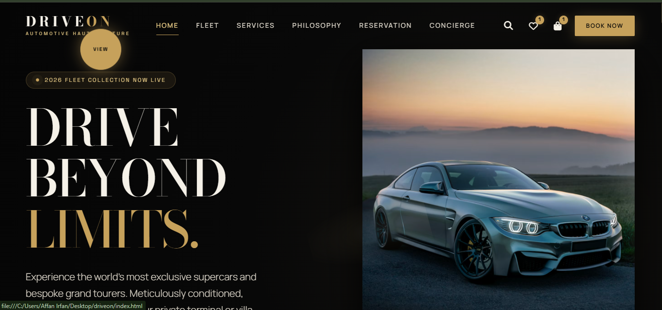 DRIVEON — Luxury Car Rental Experience